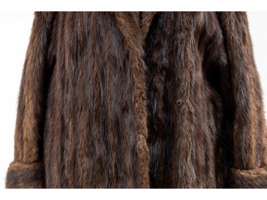 Luxurious Chocolate Brown Fur Coat
