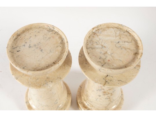 Boticina Marble Pedestal Column Candle Holders