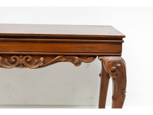 Bookmatched Burl Veneer English Accent Table