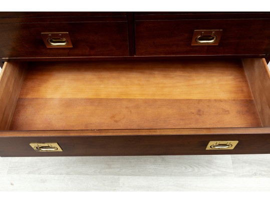 1980's Henredon Tall Campaign Dresser