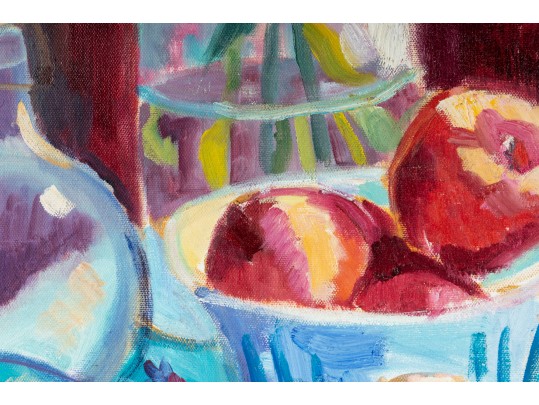 Hannah Cole Buie  (American, B. 1955) Dining Room Oil On Canvas Painting