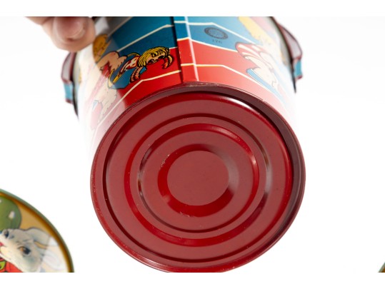 Vintage Tin Litho Buckets Etc