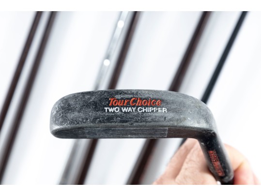 Collection Vintage Of Golf Clubs Including Solheim, Taylormade, Tourchoice, And More**