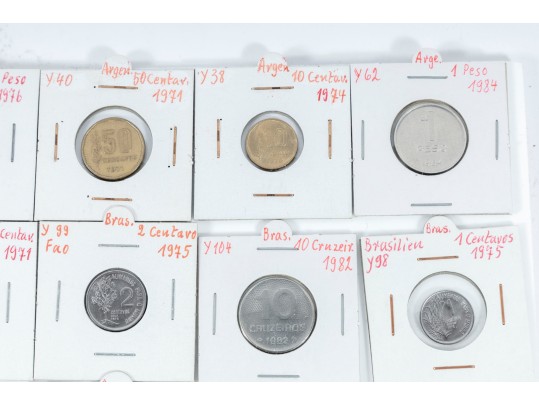 Variety Of Vintage World Coins
