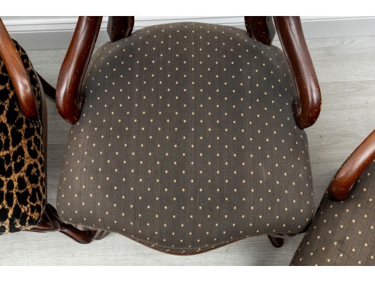 Four Victorian Balloon-Back Carved Chairs