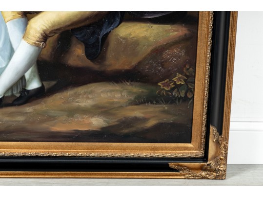 Oil On Canvas Reproduction Portrait Of Robert Stearne Tighe And His Wife