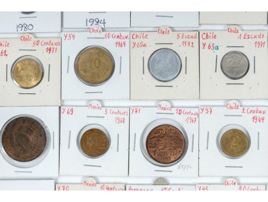 Variety Of Vintage World Coins