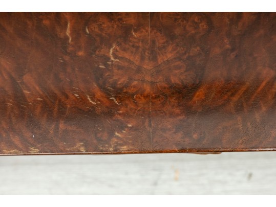 Bookmatched Burl Veneer English Accent Table