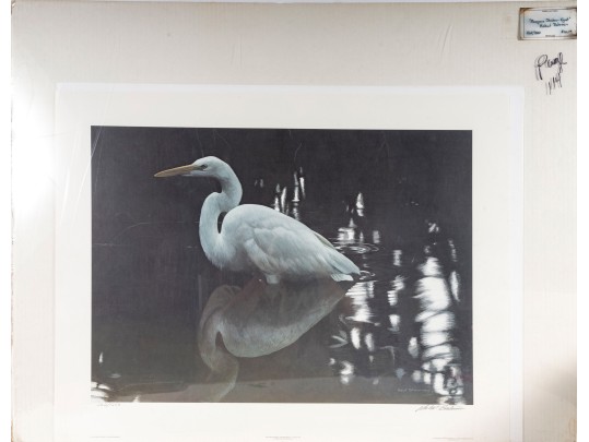 Carl Brenders And Robert Bateman Signed Lithographs Depicting Egrets**