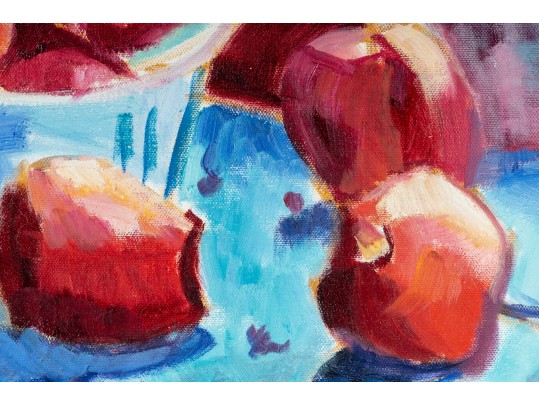 Hannah Cole Buie  (American, B. 1955) Dining Room Oil On Canvas Painting