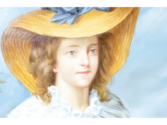 Oil On Canvas Reproduction Portrait Of Robert Stearne Tighe And His Wife