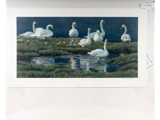 Robert Bateman And Carl Brenders Signed Lithographs Depicting Swans