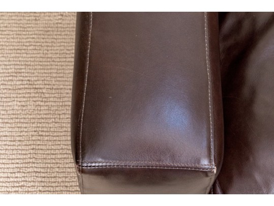 Crate & Barrel Leather Upholstered Sofa