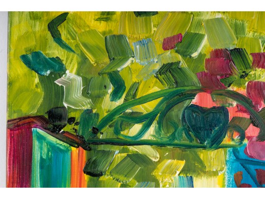 Hannah Cole Buie  (American, B. 1955) Oil On Board, Garden Gate