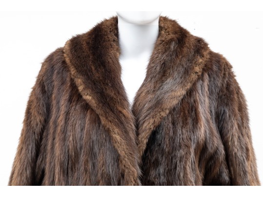Luxurious Chocolate Brown Fur Coat