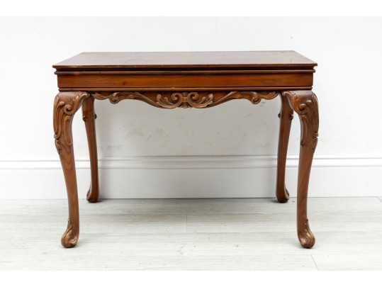 Bookmatched Burl Veneer English Accent Table