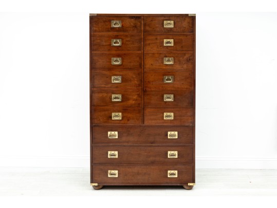 1980's Henredon Tall Campaign Dresser