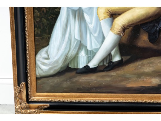 Oil On Canvas Reproduction Portrait Of Robert Stearne Tighe And His Wife