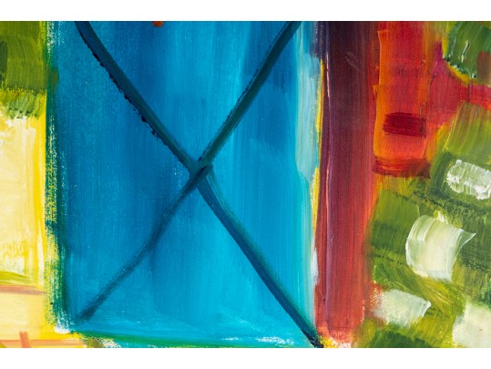 Hannah Cole Buie  (American, B. 1955) Oil On Board, Garden Gate