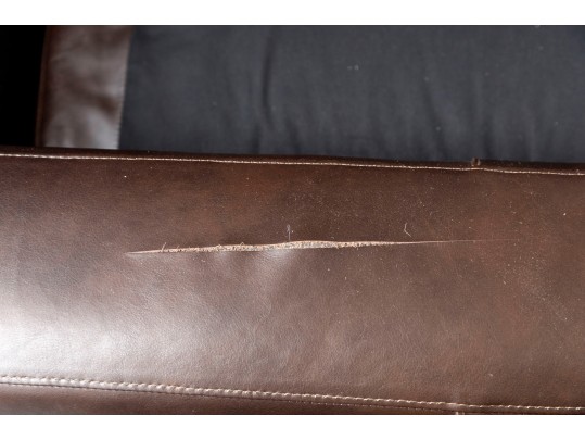 Crate & Barrel Leather Upholstered Sofa