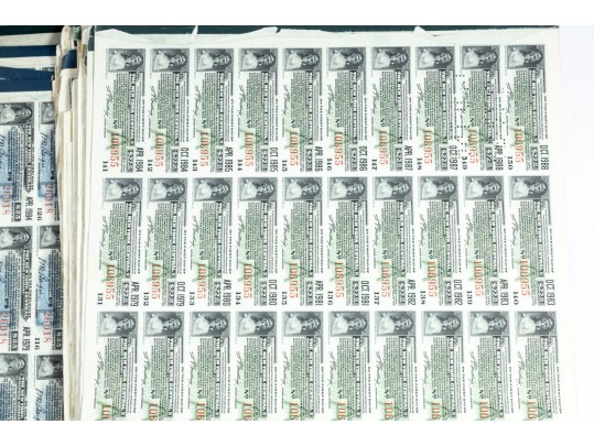 Antique Assorted Lot Of Hundreds Of Pennsylvania Railroad Common Stock Certificates