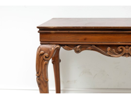 Bookmatched Burl Veneer English Accent Table