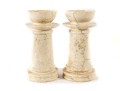 Boticina Marble Pedestal Column Candle Holders