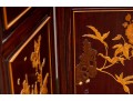 Chinese Eight Panel Marquetry Screen With Mother Of Pearl