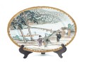 Fine Japanese Hand-Painted Porcelain Oval Platter