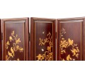 Chinese Eight Panel Marquetry Screen With Mother Of Pearl