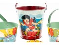 Vintage Tin Litho Buckets Etc