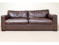 Crate & Barrel Leather Upholstered Sofa