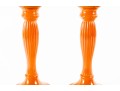 1920's Art Deco Czechoslovakian Glass Candlesticks