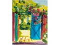 Hannah Cole Buie  (American, B. 1955) Oil On Board, Garden Gate