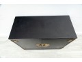 Vintage Black Chinoiserie Chest 