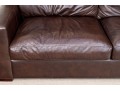 Crate & Barrel Leather Upholstered Sofa
