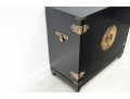 Vintage Black Chinoiserie Chest 