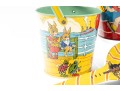 Vintage Tin Litho Buckets Etc