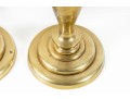 Vintage Bulbous Brass Column Candlestick Holders 
