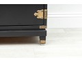 Vintage Black Chinoiserie Chest 