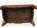 Bookmatched Burl Veneer English Accent Table