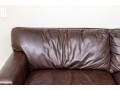 Crate & Barrel Leather Upholstered Sofa