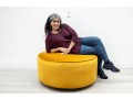 Glamorous Yellow Velvet Ottoman