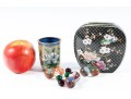 Cloisonne Themed Vases And Glass Marbles