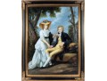Oil On Canvas Reproduction Portrait Of Robert Stearne Tighe And His Wife