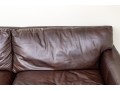 Crate & Barrel Leather Upholstered Sofa