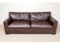 Crate & Barrel Leather Upholstered Sofa
