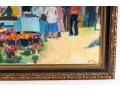 Hannah Cole Buie (American, B. 1955) Oil On Canvas Market Scene Painting