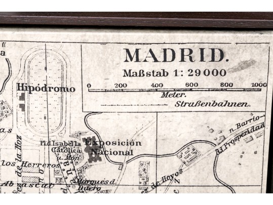 Set Of Three Restoration Hardware Decorative Pair Of Map Print On Canvas