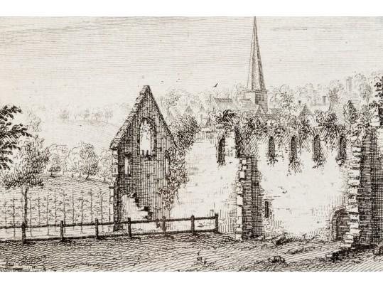 Set Of Three Gilt Framed Restrikes Of Mid 18th Century English Architectural Engravings